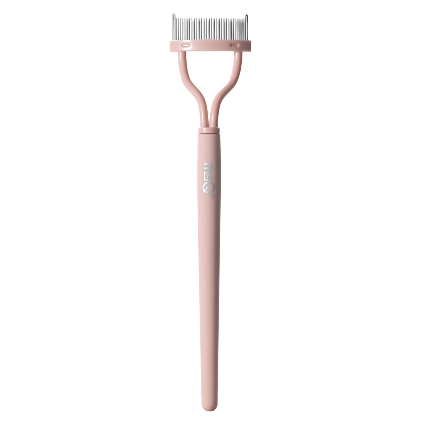 Eyelash Comb Separator MSQ Eyelash Mascara Brush and Comb Lash Separator With Comb Cover Arc Designed Cosmetic Brushes Tool Pink (1PCS)