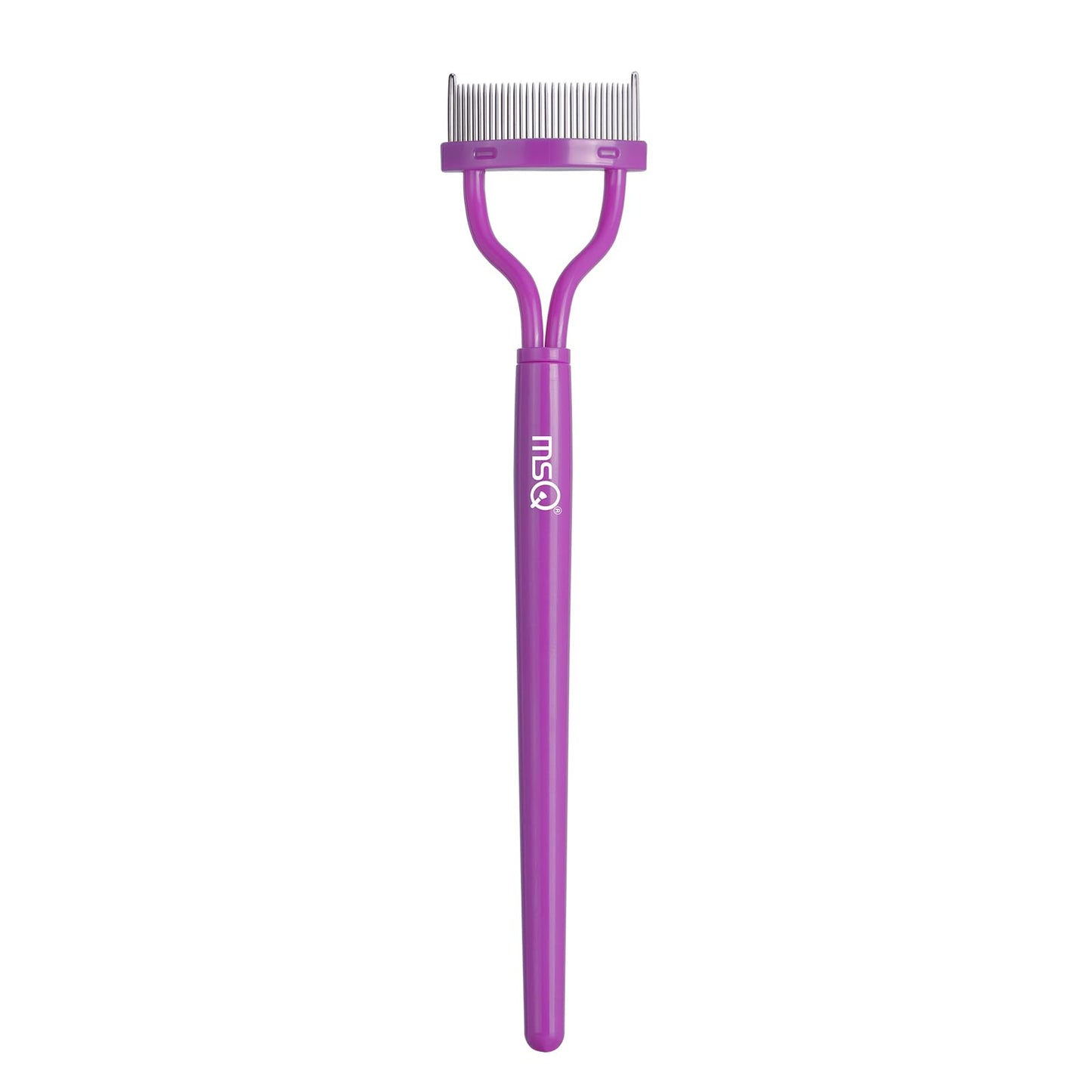 Eyelash Comb Separator MSQ Eyelash Mascara Brush and Comb Lash Separator With Comb Cover Arc Designed Cosmetic Brushes Tool Pink (1PCS)