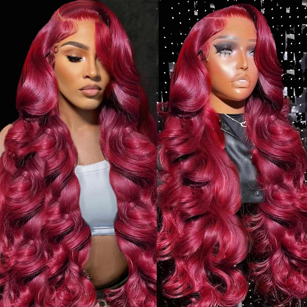 28 Inch Body Wave Lace Front Wigs Human Hair 13x4 HD Lace Front Wigs Human Hair Glueless Wigs Human Hair Pre Plucked Frontal Wigs Human Hair for Women 180% Density Body Wave Wig with Baby Hair