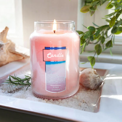 Pink Sands Candle – Large Jar, Single Wick, 110+ Hour Burn, Relaxing Atmosphere