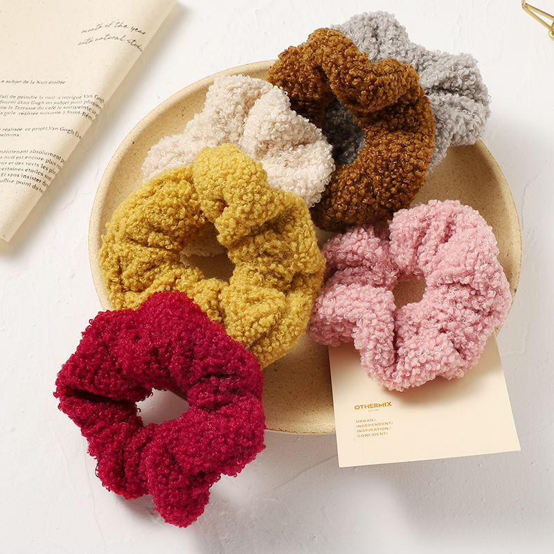 Autumn And Winter Plush Large Intestine Hair Ring Internet Celebrity Lamb Hair Ring Korean Style Simple Hair Accessories