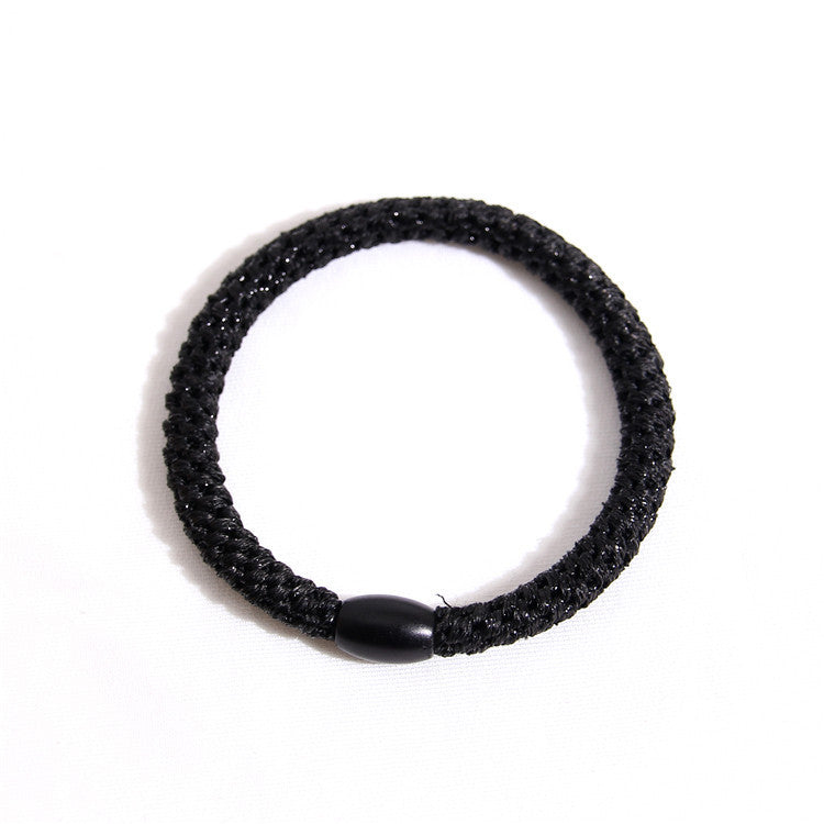 Accessories Thick Leather Cover Durable Base Rubber Hair Rope Headdress