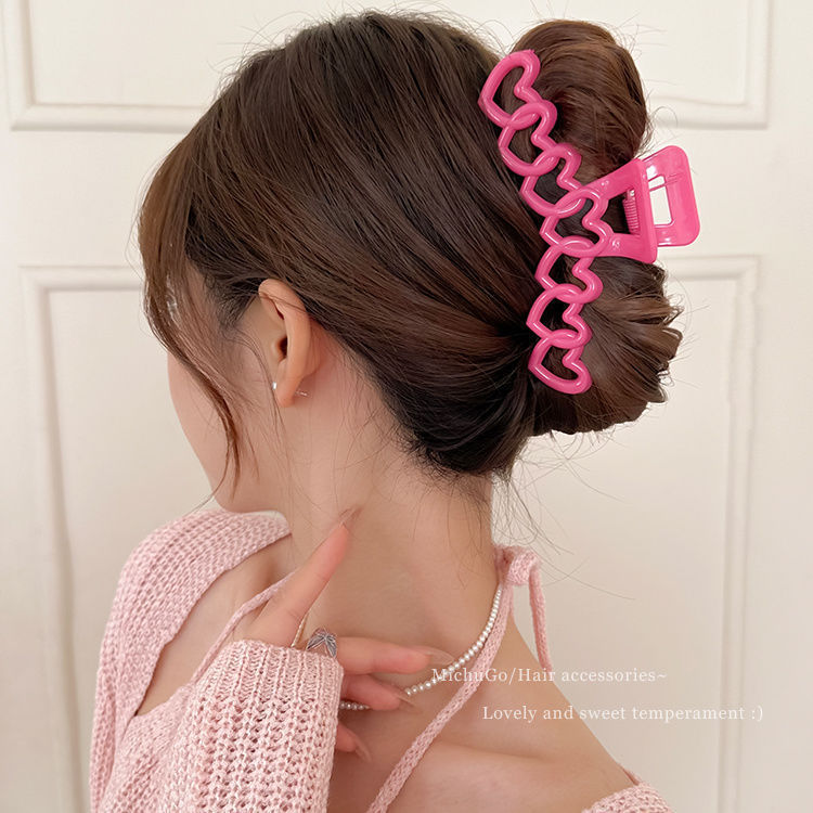 Love Heart-shaped Hairpin Female Shark Clips Hairpin Headwear