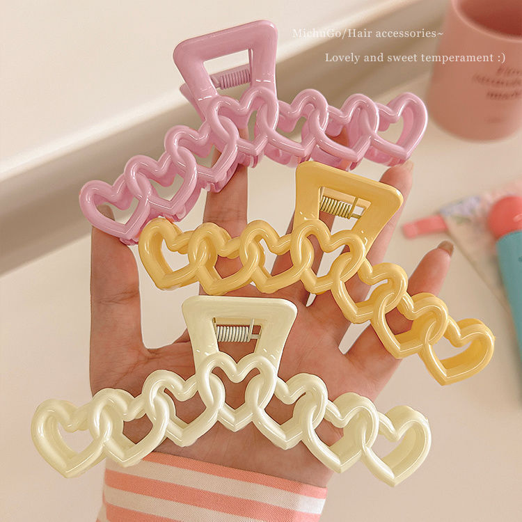 Love Heart-shaped Hairpin Female Shark Clips Hairpin Headwear