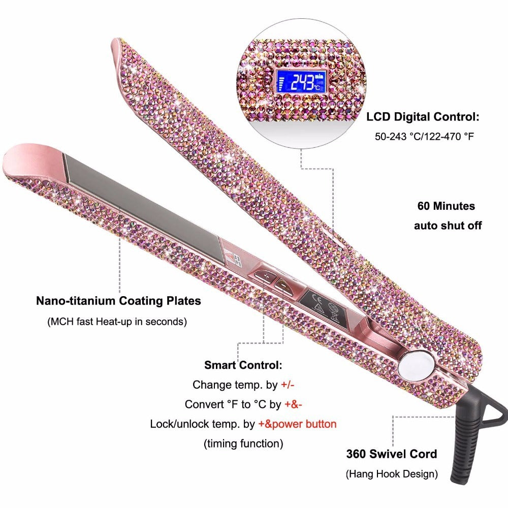 Titanium Plate Diamond Hair Straightener