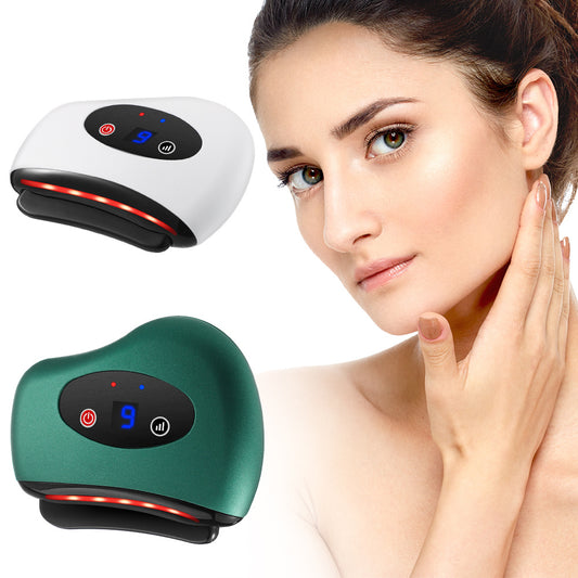 Electric Hot Compress Heating Vibration Back Facial Massager