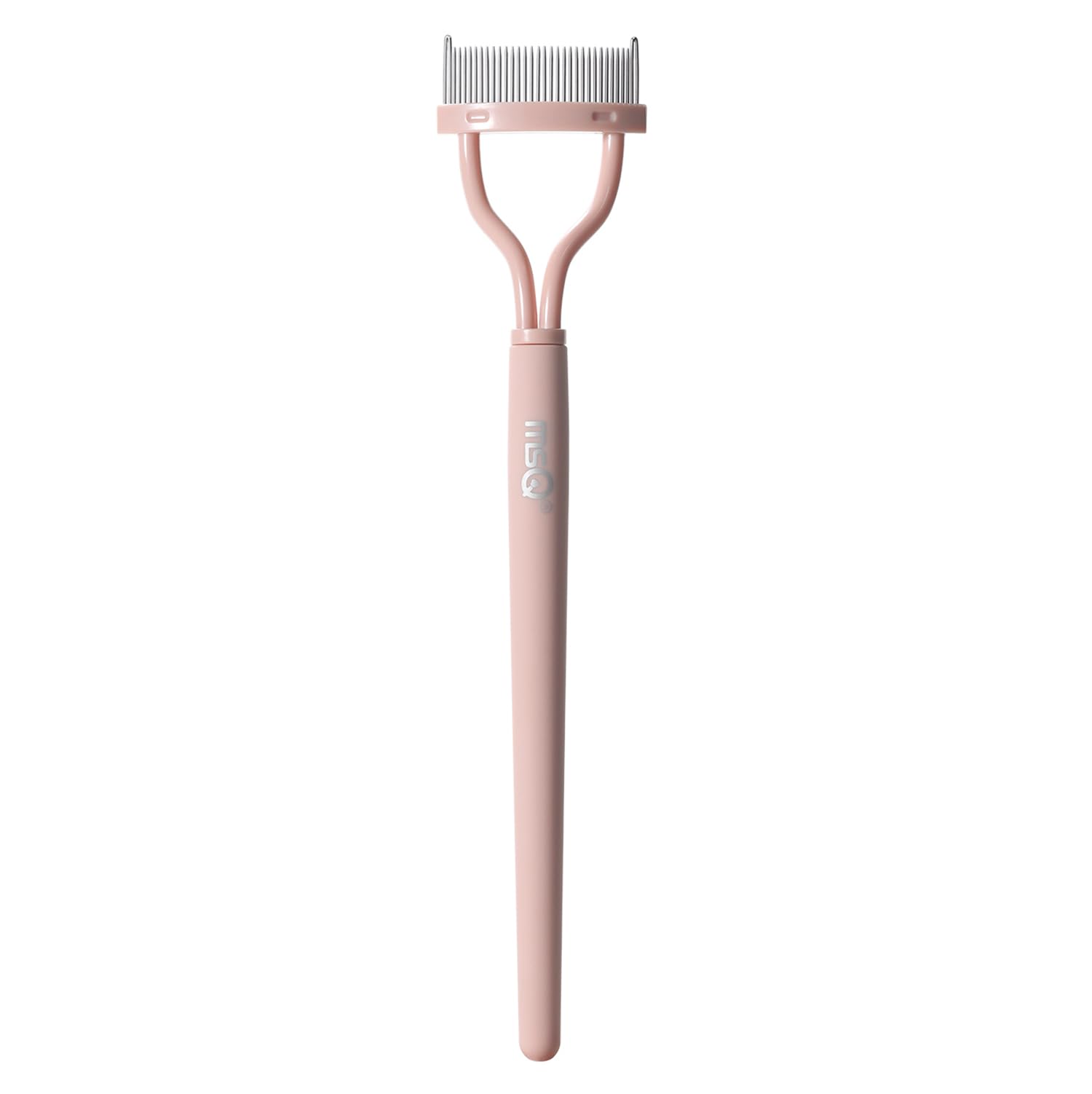 Eyelash Comb Separator MSQ Eyelash Mascara Brush and Comb Lash Separator With Comb Cover Arc Designed Cosmetic Brushes Tool Pink (1PCS)