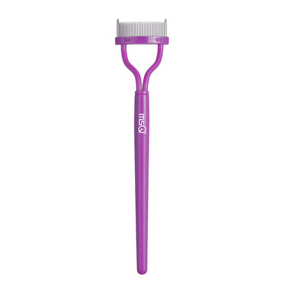 Eyelash Comb Separator MSQ Eyelash Mascara Brush and Comb Lash Separator With Comb Cover Arc Designed Cosmetic Brushes Tool Pink (1PCS)