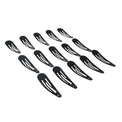 40pcs Black 2” Metal Snap Hair Clips for Women