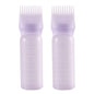 Pimoys Root Comb Applicator Bottle 6 Ounce, 2 Pack Oil Applicator for Hair Dye, Bottle Applicator Brush with Graduated Scale, Purple