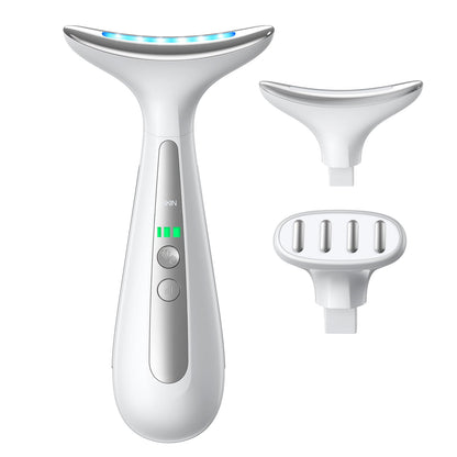 Facial and Neck Massager for Face, Neck - Skin Lifting & Firming - Wrinkle & Dark Circle Reducer - at Home Skin Care Face Sculpting Tool and Neck Massager-White