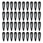 40pcs Black 2” Metal Snap Hair Clips for Women