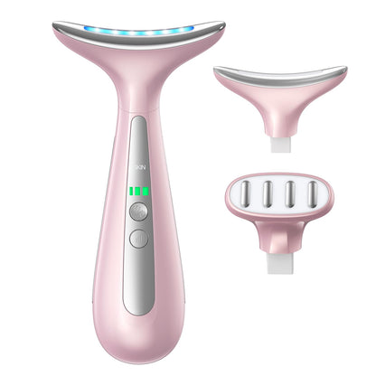 Facial and Neck Massager for Face, Neck - Skin Lifting & Firming - Wrinkle & Dark Circle Reducer - at Home Skin Care Face Sculpting Tool and Neck Massager-White