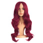 MapofBeauty 24 Inch/60 cm Charming Synthetic Fiber Long Wavy Hair Wig Women Party Full Wig (Black)