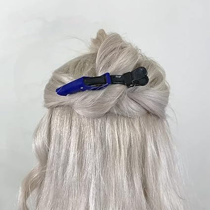 10-Pack Hair Clips – Wide Teeth, Double-Hinged, Salon Quality