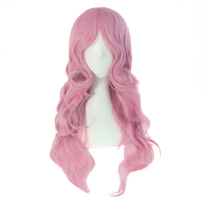 MapofBeauty 24 Inch/60 cm Charming Synthetic Fiber Long Wavy Hair Wig Women Party Full Wig (Black)