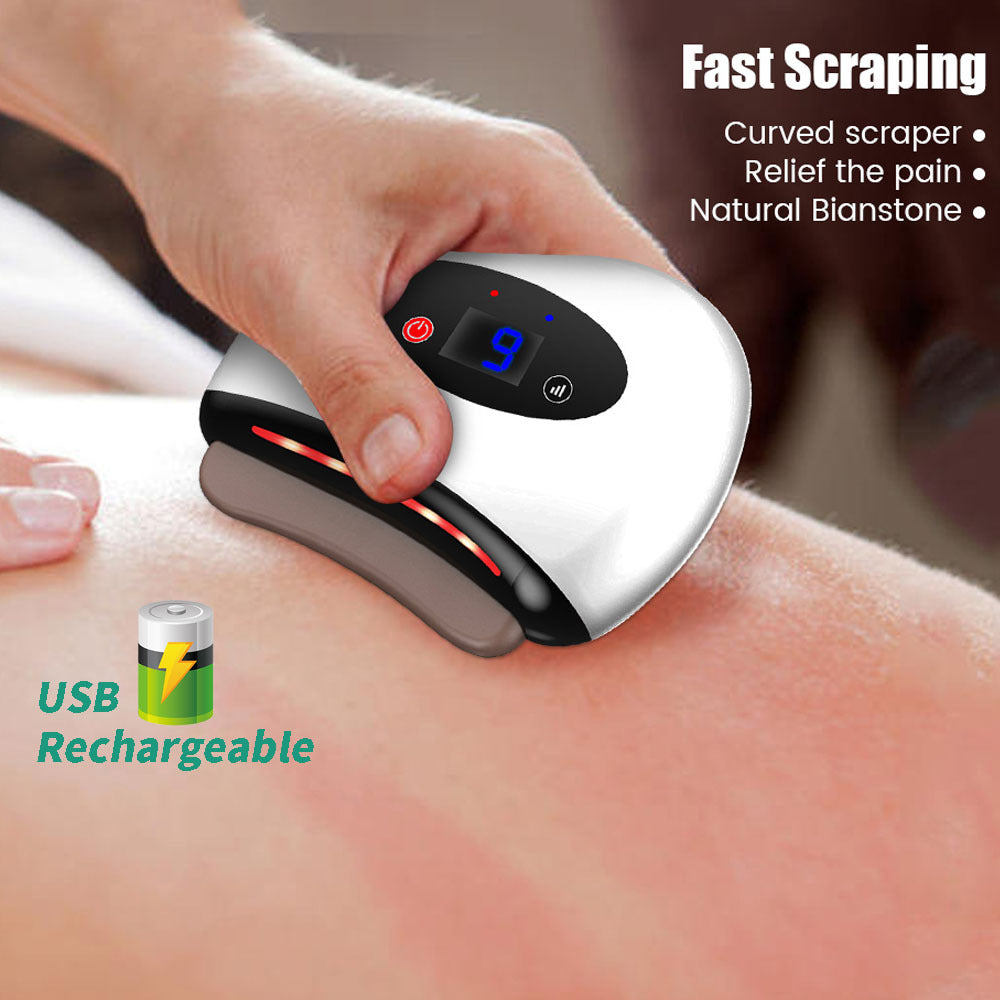 Electric Hot Compress Heating Vibration Back Facial Massager