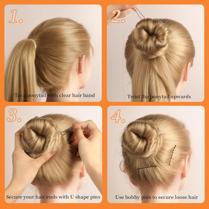 300pcs Hair Pin & Band Set – Bobby Pins & Hair Ties for Women