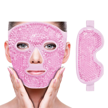 ZNÖCUETÖD Cold Face Eye Mask Ice Pack Reduce Face Puff, Dark Circles, Gel Beads Hot Heat Cold Compress Pack, Face SPA for Woman Sleeping, Pressure, Headaches, Skin Care, Post Laser Care[Blue]