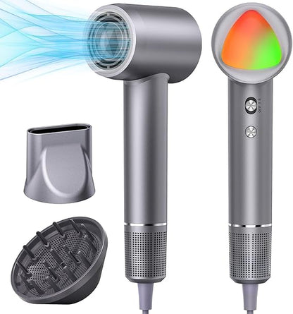 160,000 RPM Ionic Hair Dryer – Fast-Drying, Low Noise, with Diffuser & Nozzle