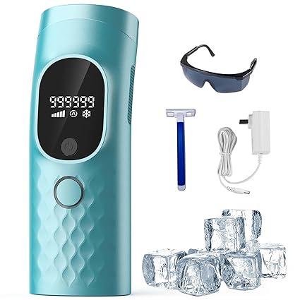 IPL Laser Hair Removal – 999,999 Flashes, Ice Cooling, with Shaver & Goggles