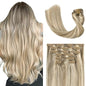 7pcs 15” Remy Clip-In Hair – Ash Blonde (#18P613), 70g