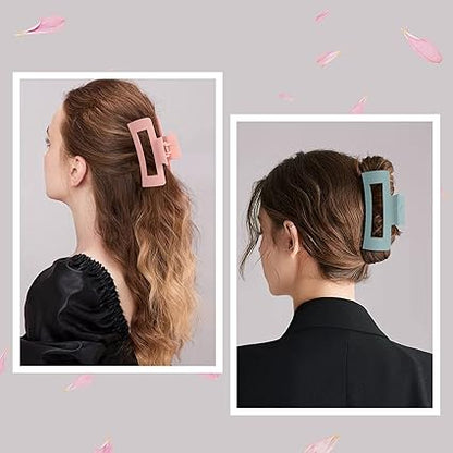 8PCS Large Matte Hair Claw Clips – 4.1" Non-Slip, Strong Hold