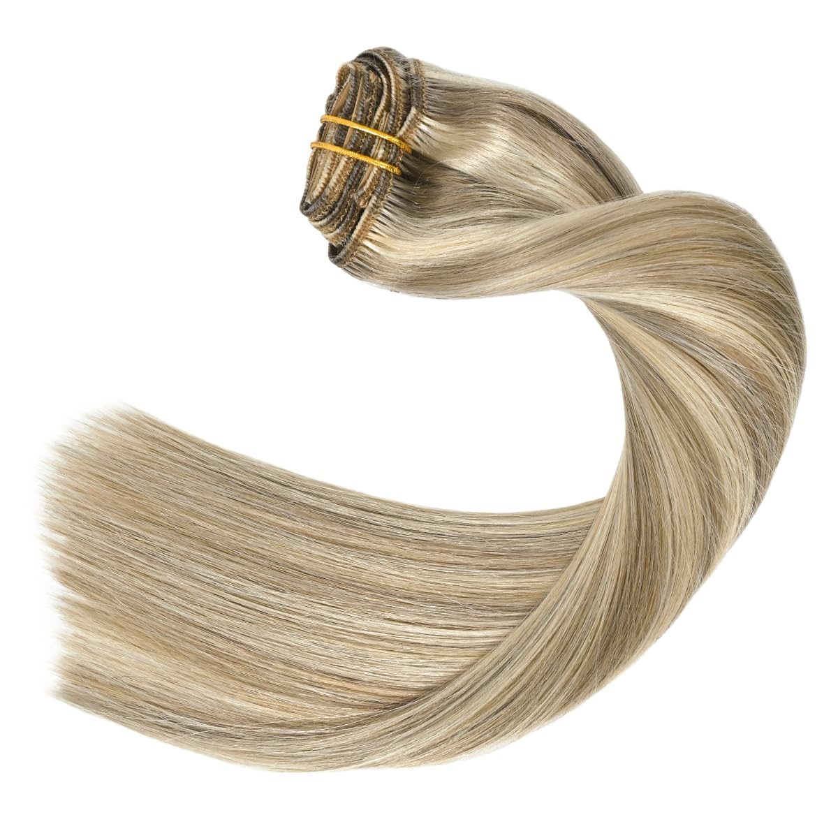 7pcs 15” Remy Clip-In Hair – Ash Blonde (#18P613), 70g