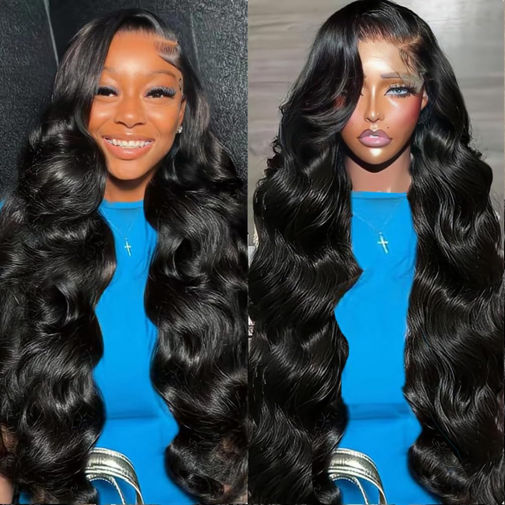 28 Inch Body Wave Lace Front Wigs Human Hair 13x4 HD Lace Front Wigs Human Hair Glueless Wigs Human Hair Pre Plucked Frontal Wigs Human Hair for Women 180% Density Body Wave Wig with Baby Hair