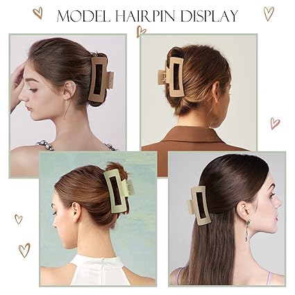 8PCS Large Matte Hair Claw Clips – 4.1" Non-Slip, Strong Hold