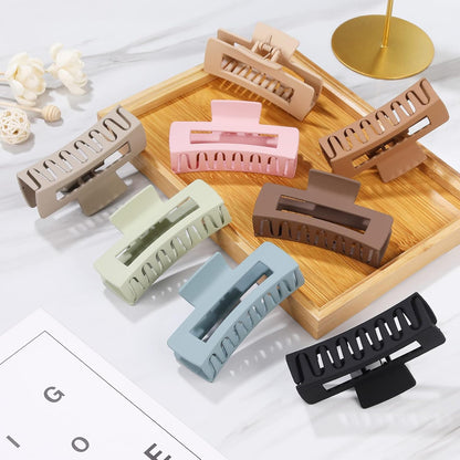 8PCS Large Matte Hair Claw Clips – 4.1" Non-Slip, Strong Hold
