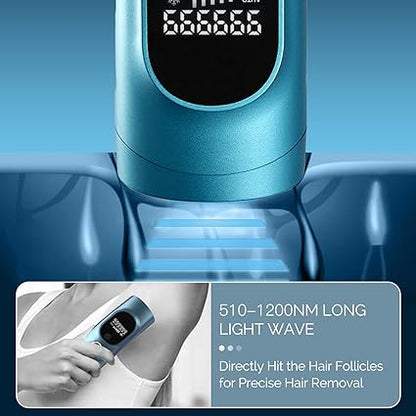 IPL Laser Hair Removal – 999,999 Flashes, Ice Cooling, with Shaver & Goggles