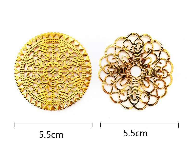 20 Pieces Round Adjustable Golden Metal Hair Tube Beads Rings