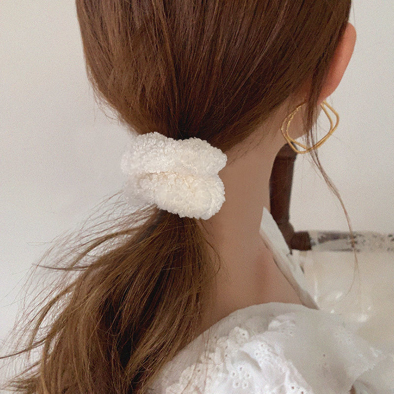 Autumn And Winter Plush Large Intestine Hair Ring Internet Celebrity Lamb Hair Ring Korean Style Simple Hair Accessories