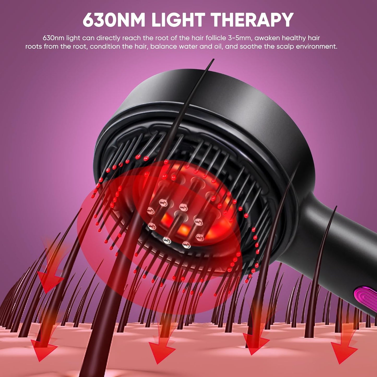 Upgrade 2 in 1 Hair Oil Applicator,Electric Hair Brushes for Hair Growth,Oil Applicator Scalp Massager,IPX7 Waterproof Electric Scalp Massager