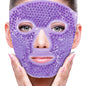 ZNÖCUETÖD Cold Face Eye Mask Ice Pack Reduce Face Puff, Dark Circles, Gel Beads Hot Heat Cold Compress Pack, Face SPA for Woman Sleeping, Pressure, Headaches, Skin Care, Post Laser Care[Blue]