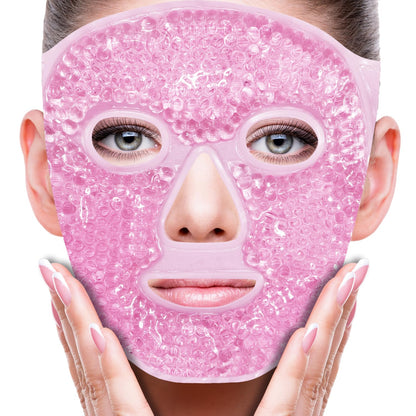 ZNÖCUETÖD Cold Face Eye Mask Ice Pack Reduce Face Puff, Dark Circles, Gel Beads Hot Heat Cold Compress Pack, Face SPA for Woman Sleeping, Pressure, Headaches, Skin Care, Post Laser Care[Blue]