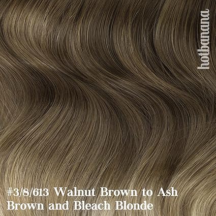 HOTBANANA 14” Ombre Clip-In Hair – 7pcs Human Hair, 120g