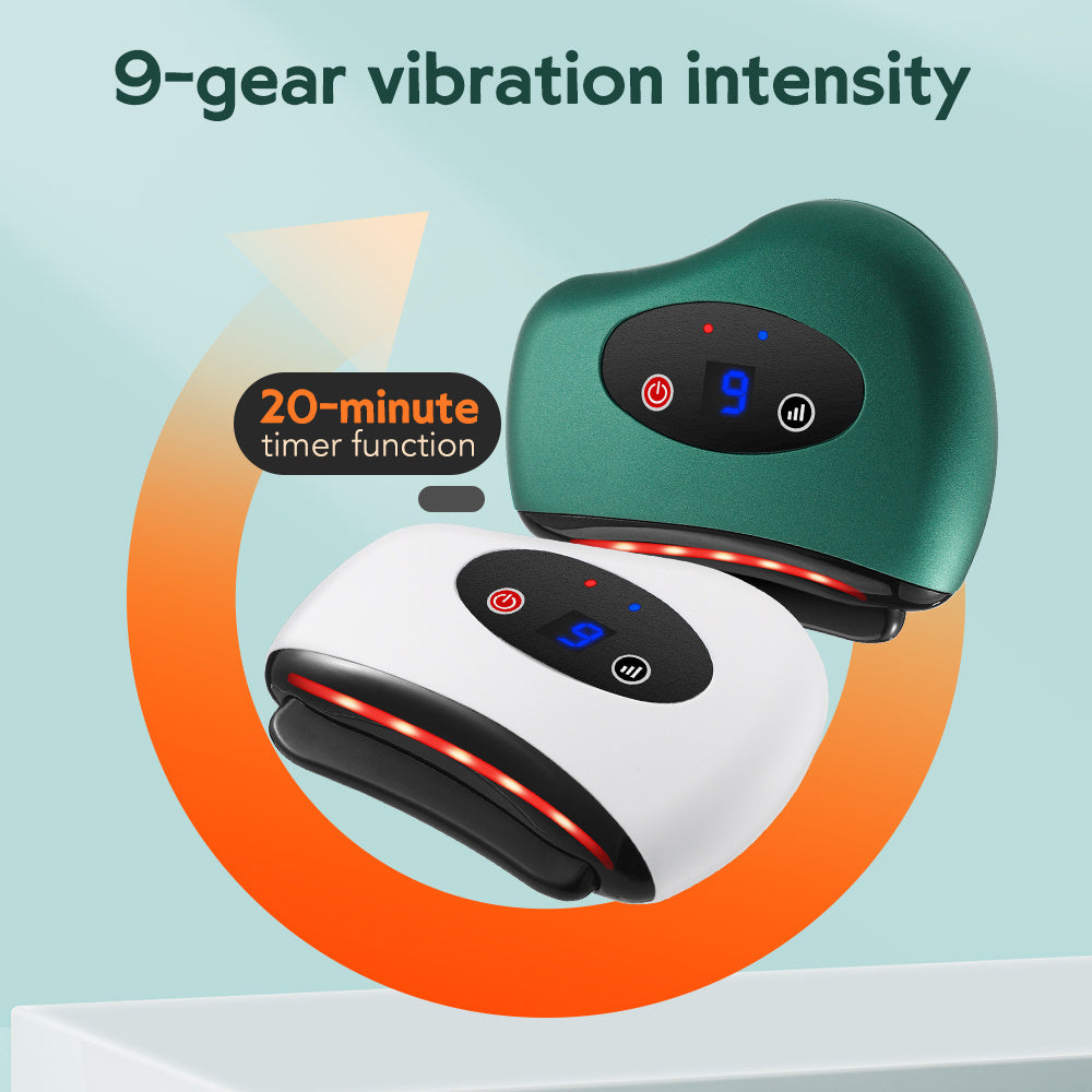 Electric Hot Compress Heating Vibration Back Facial Massager