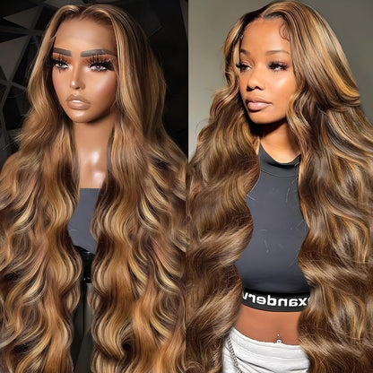 28 Inch Body Wave Lace Front Wigs Human Hair 13x4 HD Lace Front Wigs Human Hair Glueless Wigs Human Hair Pre Plucked Frontal Wigs Human Hair for Women 180% Density Body Wave Wig with Baby Hair