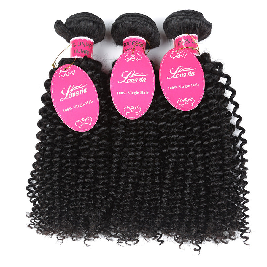 Deep Curly Brazilian Human Hair Weave