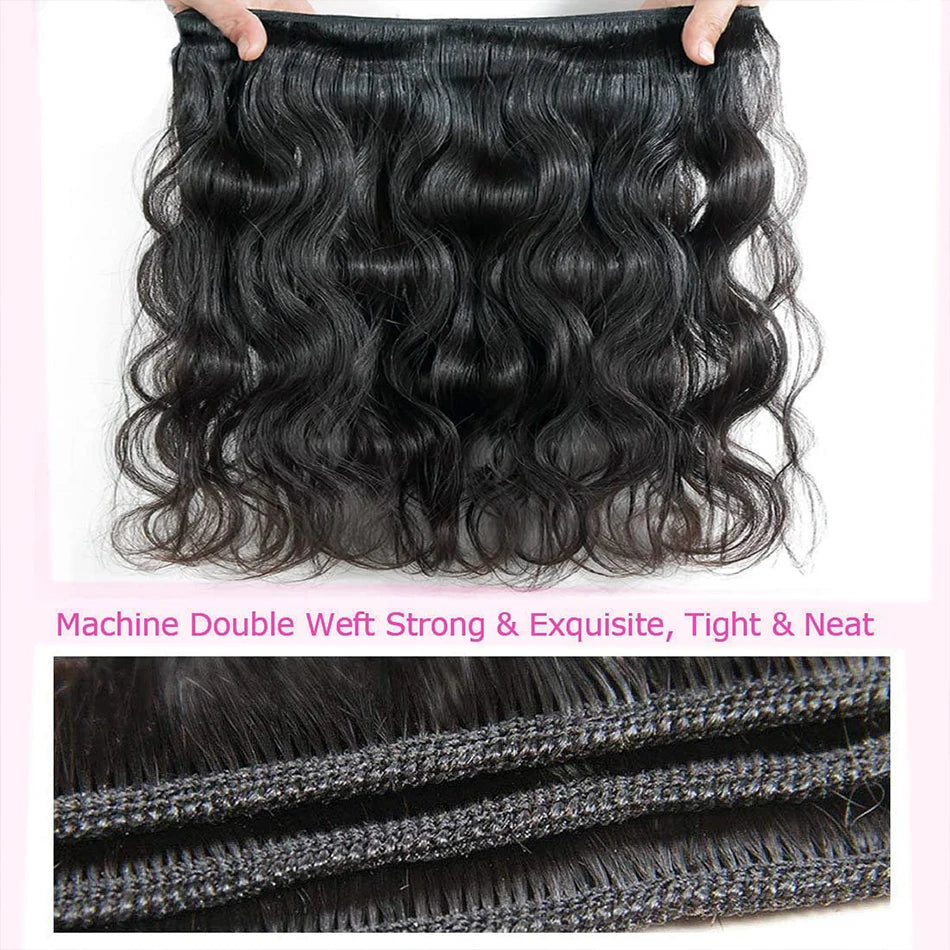 Cheap Wholesale 30 32 Inch Body Wave 3 4 Bundles Brazilian Hair Water Wavy Weave Human Hair Bundles Extensions Tissage For Women