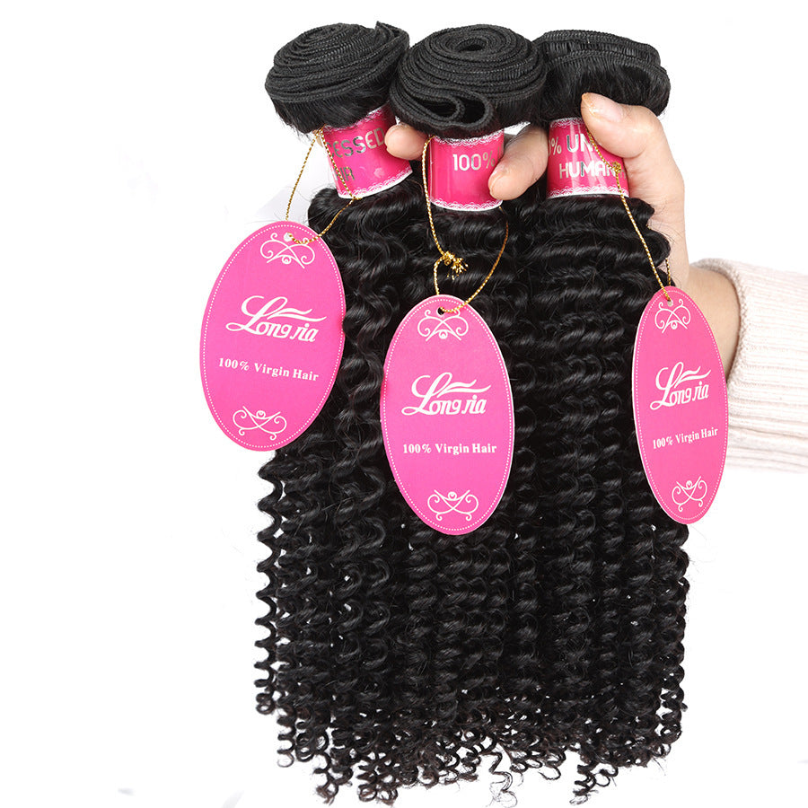 Deep Curly Brazilian Human Hair Weave