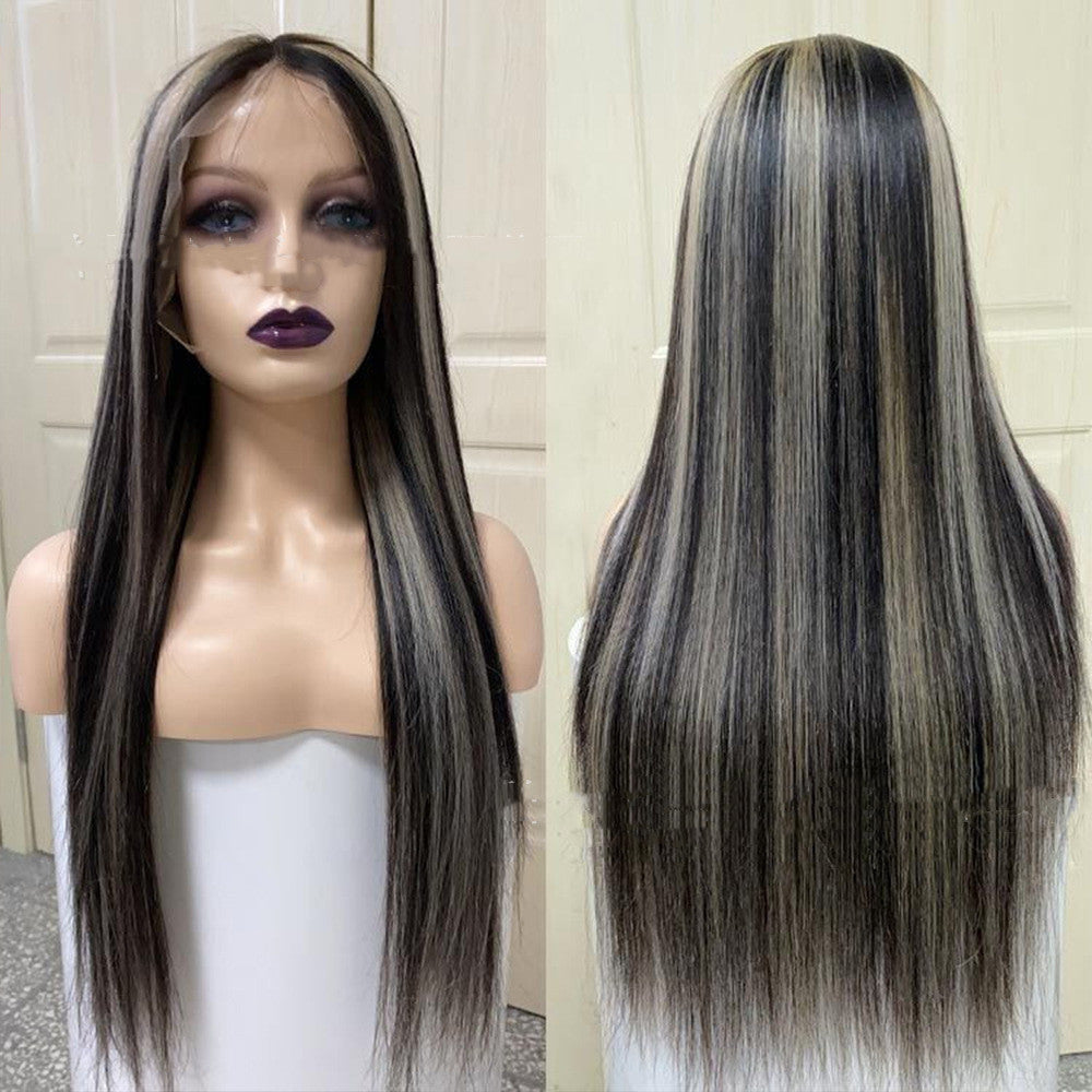 Piano Color Highlight Straight Human Hair Wig