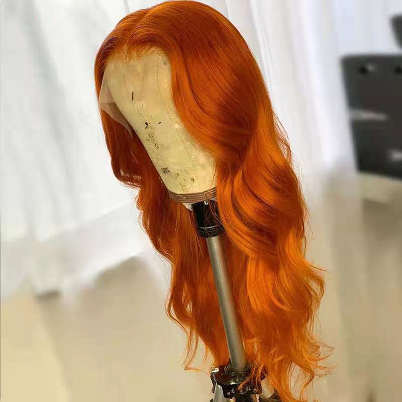 Dark Orange Wig Hair Smooth Hair