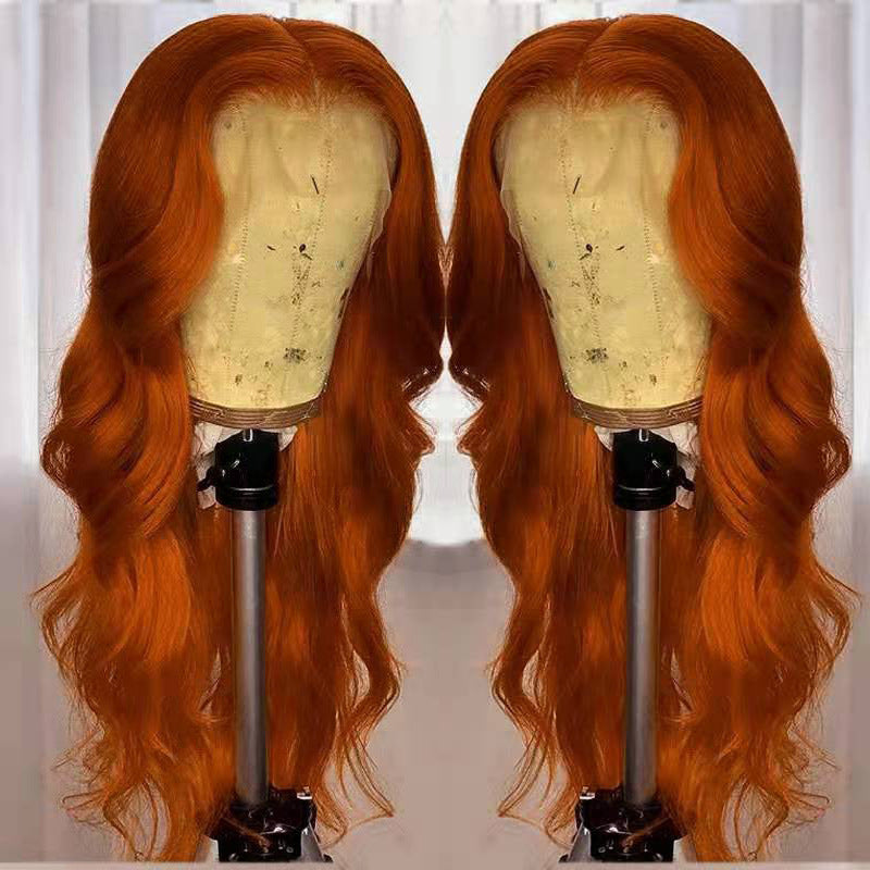 Dark Orange Wig Hair Smooth Hair