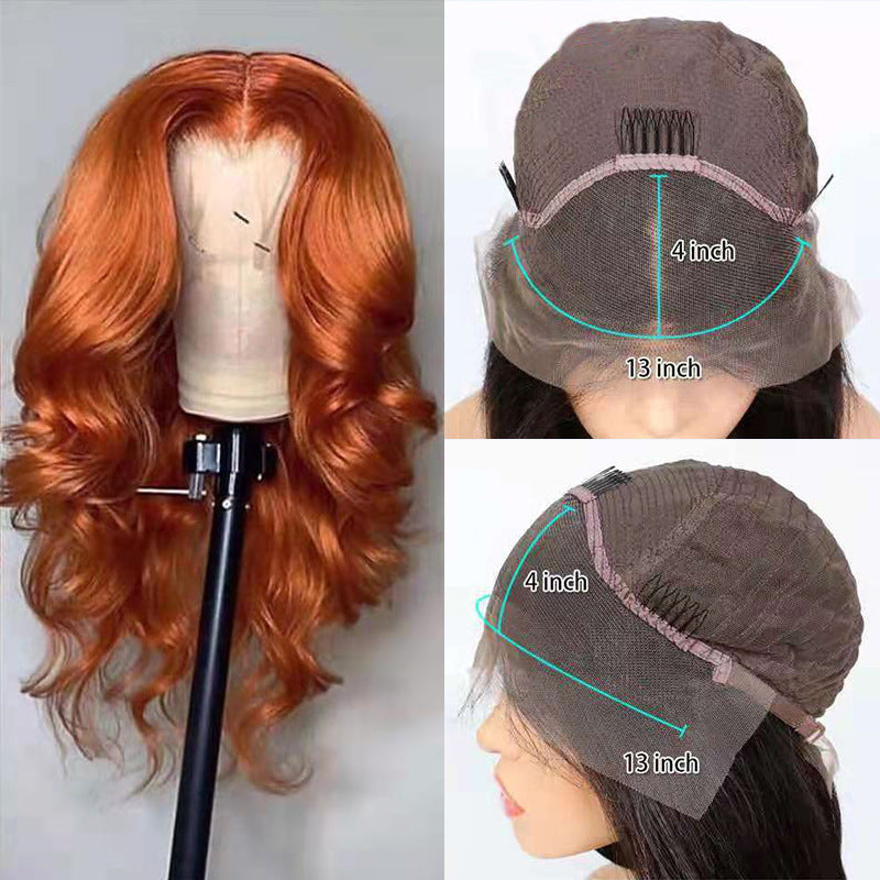 Dark Orange Wig Hair Smooth Hair