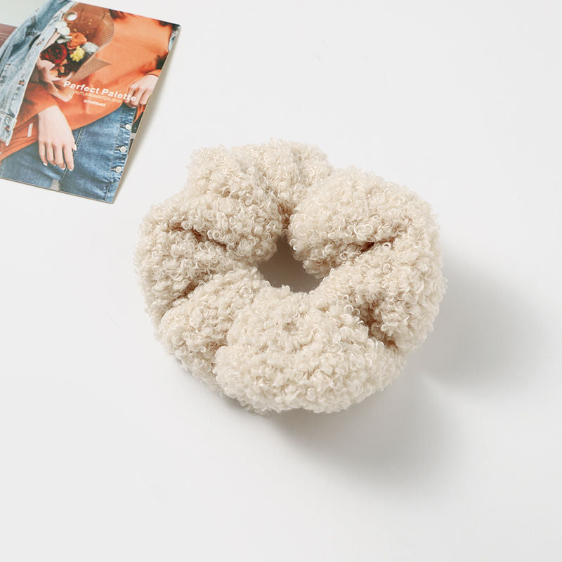 Autumn And Winter Plush Large Intestine Hair Ring Internet Celebrity Lamb Hair Ring Korean Style Simple Hair Accessories