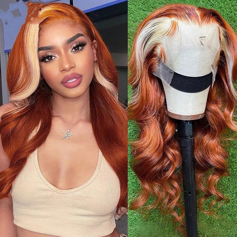 4X4 Human Hair Wig Head Cover Highlights